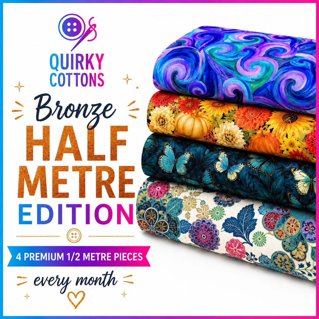 The Quirky Cottons Club – HALF METRE BRONZE Edition
