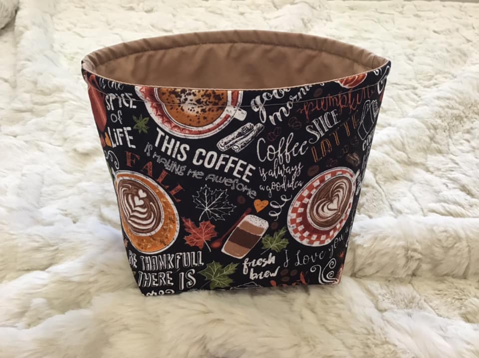 Timeless Treasures Coffee Hot Drink Pumpkin Autumn Coffee Beans Black (TT Pumpkin Spice)