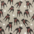 Quirky Cottons Dog Breed Loyal Staffie Animal Grey Remnant (42cm x 156cm QC Staffordshire Bull Terrier)