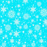 Quilting Treasures Christmas Snowflake Toss Blue Remnant (41cm x 110cm QT Snowman Follies 5)
