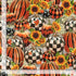 Timeless Treasures Large Checkered Plaid & Stripe Pumpkin Halloween Sunflowers Orange Remnant (54cm x 112cm TT Bewitched 2)