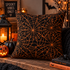 P & B Textiles MMAS 6264 KO Midnight Masquerade Black & Orange Spiderweb Halloween Quilting 100% Cotton Fabric for Sewing & Crafts (PB Midnight Masquerade 4)