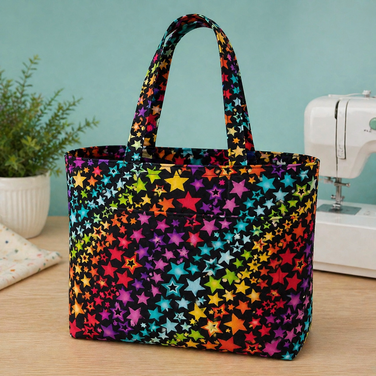 Crafty By Chatham Glyn CC273 MULTI STARS 100% Cotton Digital Extra Wide Fabric – Bright Rainbow Star Print Craft Fabric (CC Multi Stars)