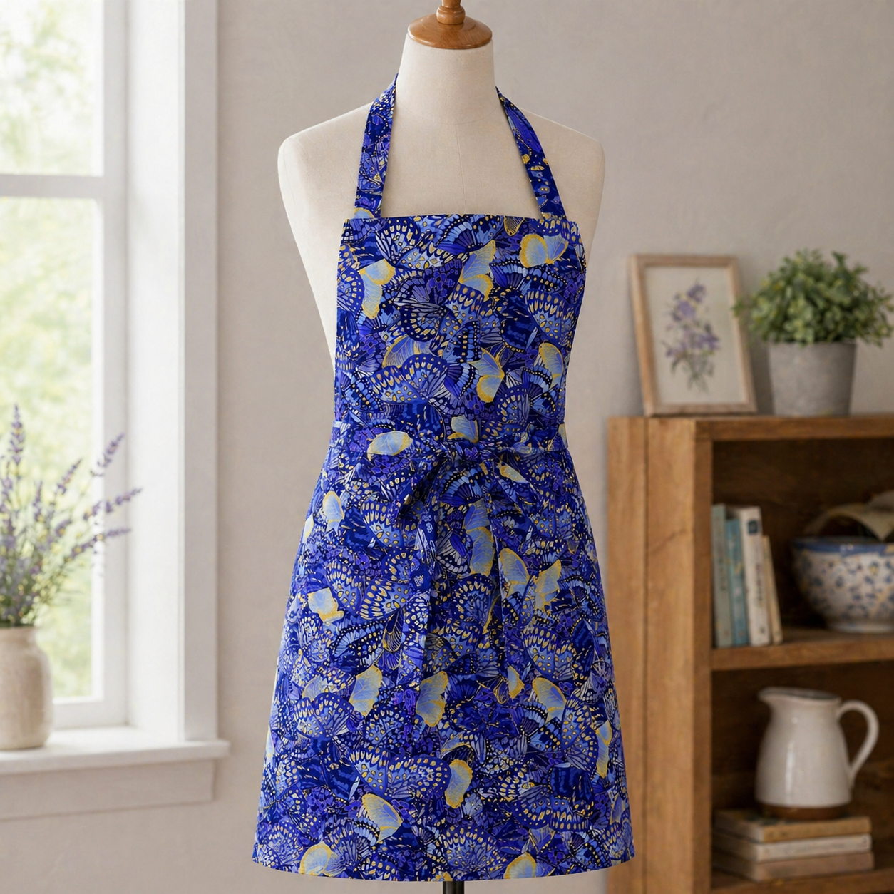 Timeless Treasures Butterflies Packed Metallic Blue (TT Moonlight 5)