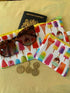 Timeless Treasures Multi-Coloured Popsicles Ice Cream Lollies White  (TT Pool Party 5)