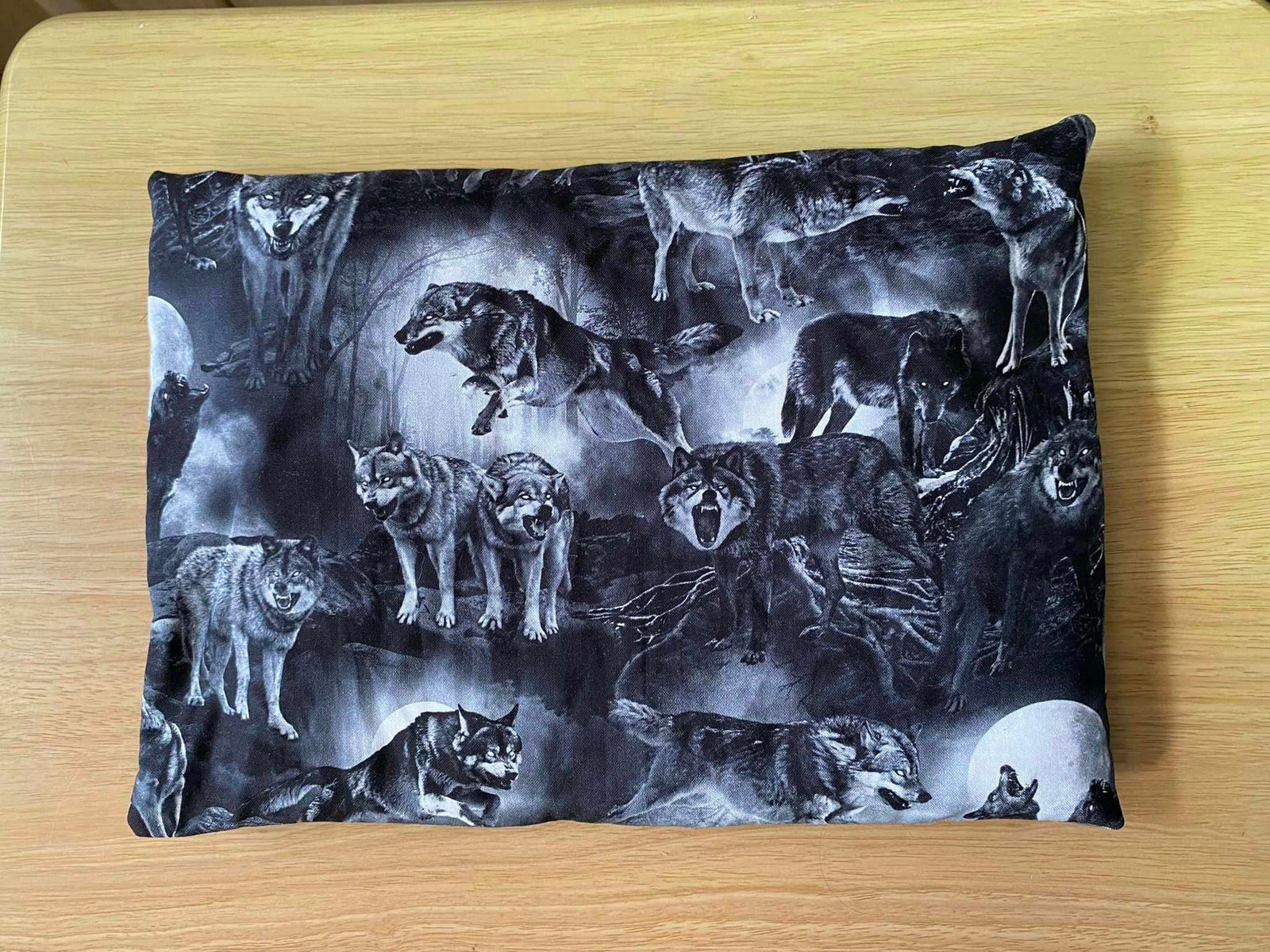 Timeless Treasures 100% Cotton Fabric Halloween Demon Wolves Animal Full Moon Black (TT Wicked 4)