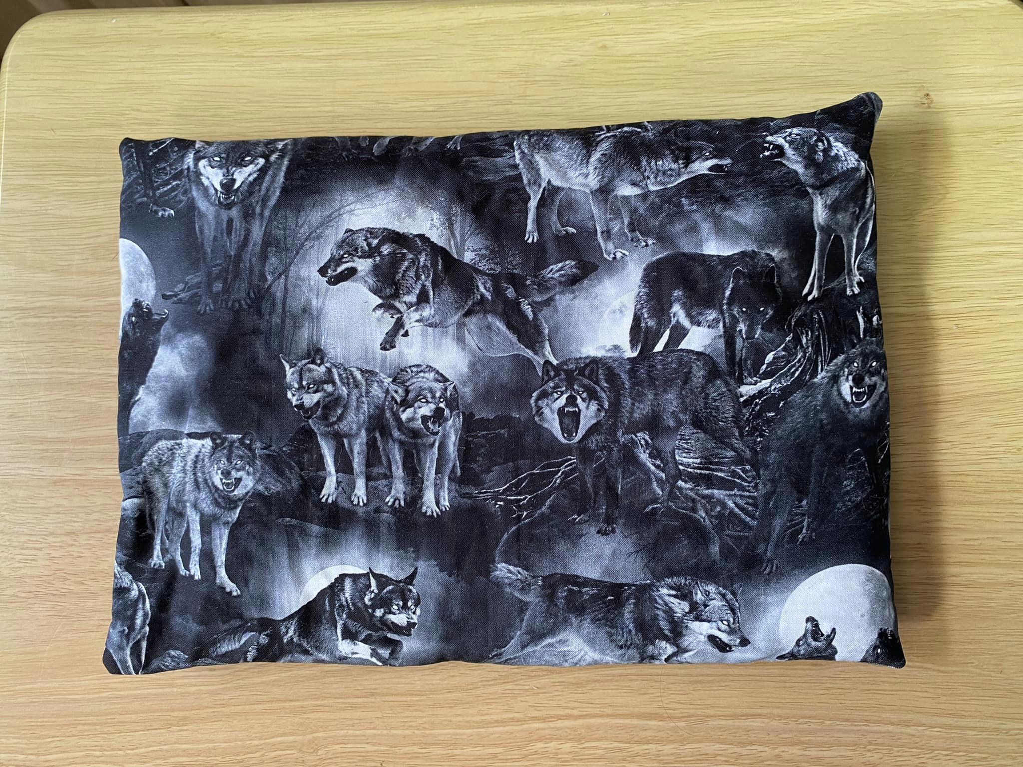 Timeless Treasures 100% Cotton Fabric Halloween Demon Wolves Animal Full Moon Black (TT Wicked 4)