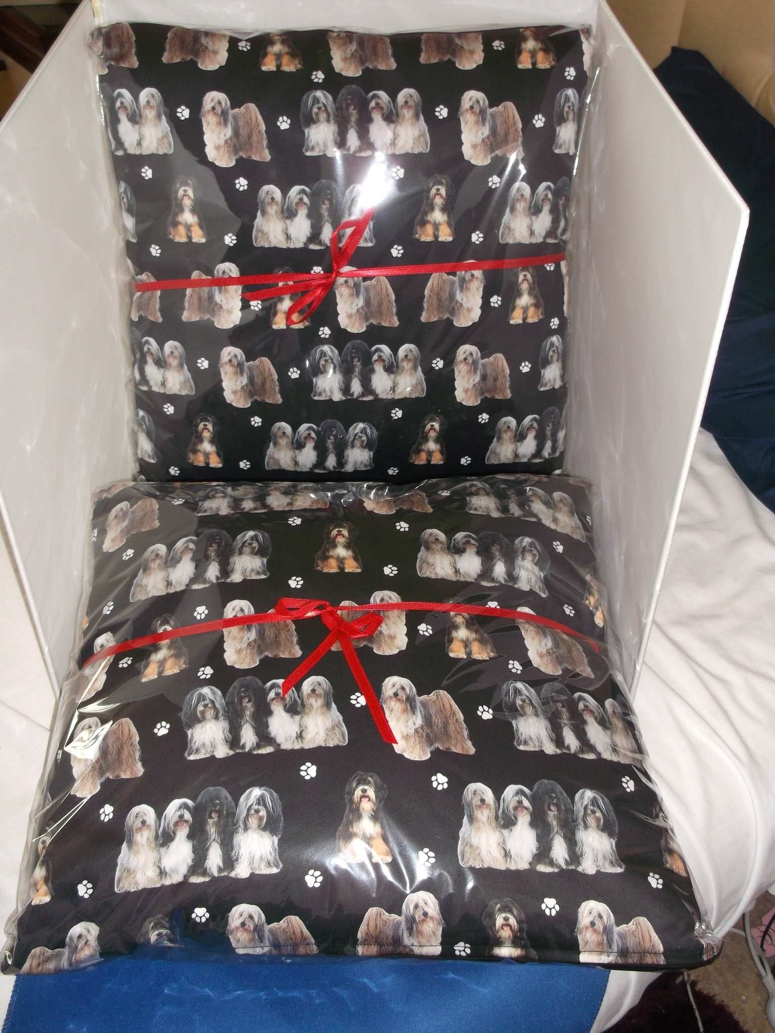 Quirky Cottons Dog Breed Long Haired Family Pet Black (QC Tibetan Terrier- 1 METRE PIECE)
