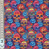 Quirky Cottons Halloween Floral Flowers Skull Bones Skeleton Multi-Coloured (QC Day Of The Dead- 1 METRE PIECE)