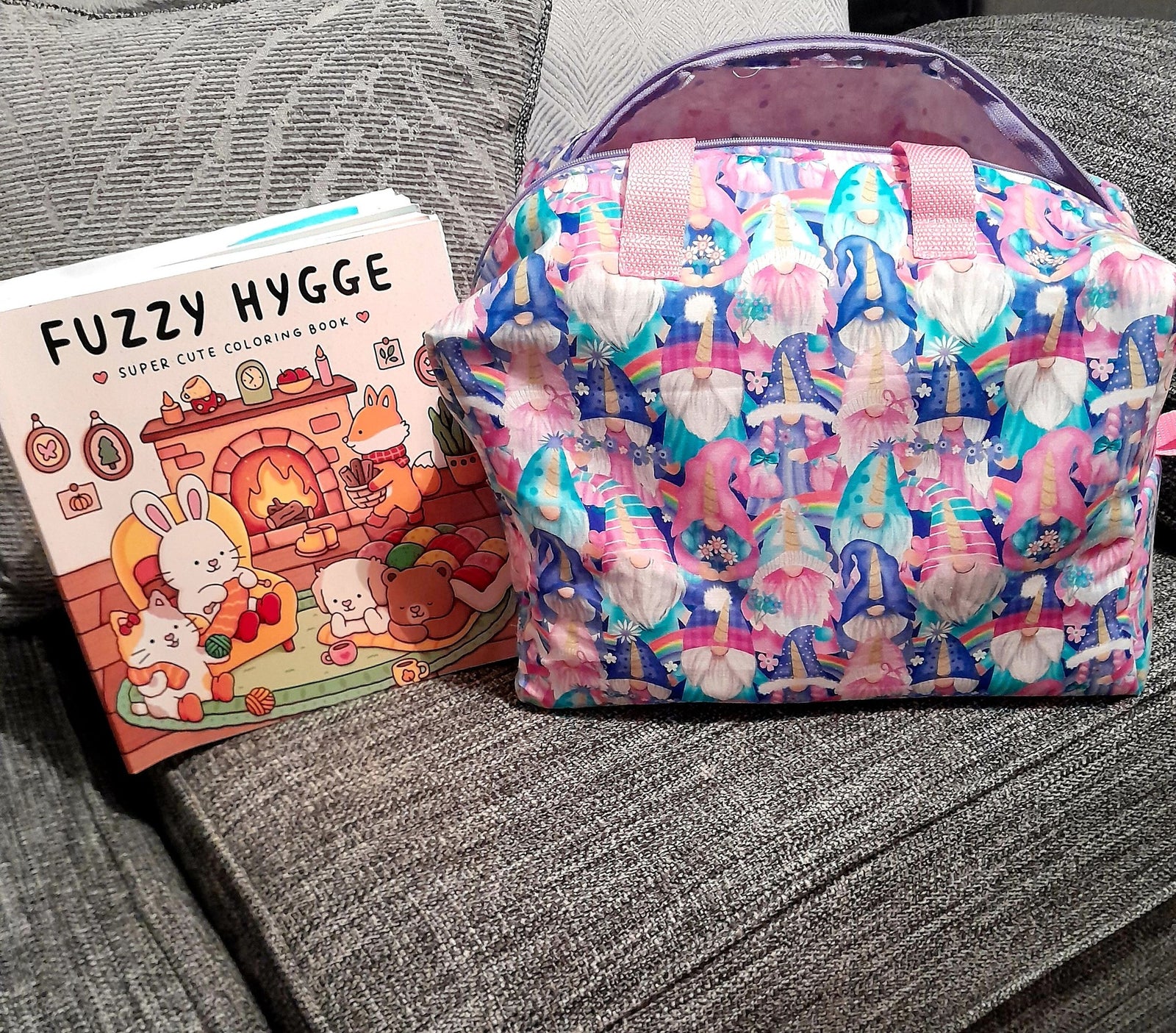 Timeless Treasures 100% Cotton Fabric Animal Packed Unicorn Gnomes Rainbow Childrens Multi-Coloured (TT Unicorn Gnomes 1)