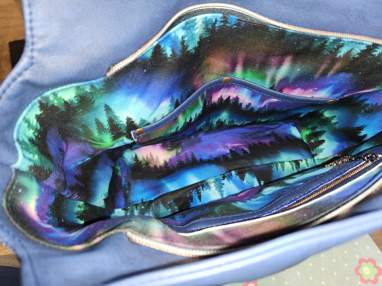 Timeless Treasures Trees Aurora Borealis Nature Multi-Coloured (TT Trees Aurora)