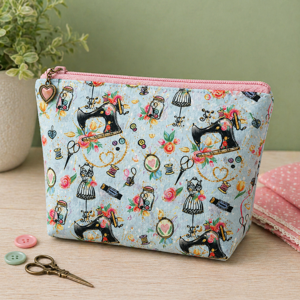 Crafty By Chatham Glyn CC016 SEWING 1 100% Cotton Digital Extra Wide Fabric – Vintage Sewing Machine Print Craft Fabric (CC Sewing 1)