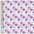 Floral pattern with purple and pink roses on a white background, with a ruler for scale.