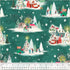 Windham Home For The Holidays Christmas Scene Green Remnant (36cm x 112cm Windham Christmas Village 1)