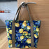 Timeless Treasures Yellow Lemon Bouquet Fruit Flowers Floral Navy (TT Limoncello 1)