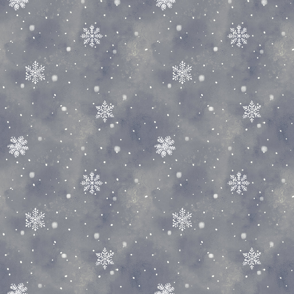 Windham 546823 NIGHT Winter Whisper Snowflake Flurries Christmas Festive Grey 100% Cotton Quilting Fabric For Sewing & Crafts (Windham Winter Whisper 1)