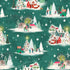 Windham Home For The Holidays Christmas Scene Green Remnant (36cm x 112cm Windham Christmas Village 1)