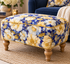 Timeless Treasures FLEUR CD4354 BLUE Night Floral Field Elegant Blue 100% Cotton Fabric | Quilting, Dressmaking & Craft Fabric (TT Lumiere 4)