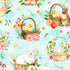 Hoffman Easter Wonder Chicks Bunnies Lambs Basket Aqua Remnant (61cm x 112cm Hoff Easter Wonder 1) (Copy)