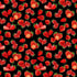 Timeless Treasures 100% Cotton Fabric Juicy Bright Red Strawberries Fruit Black Remnant (49cm x 112cm TT Rendezvous 3)