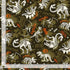 Timeless Treasures Prehistoric Animals Extinct Dinosaurs Skeletons Names Childrens Camo Green Remnant (34cm x 112cm TT Dinosaurs 1)