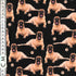 Quirky Cottons Powerful Loyal Mastiff Dog Breed Paw Prints Black Remnant (50cm x 156cm QC English Bull Mastiff)
