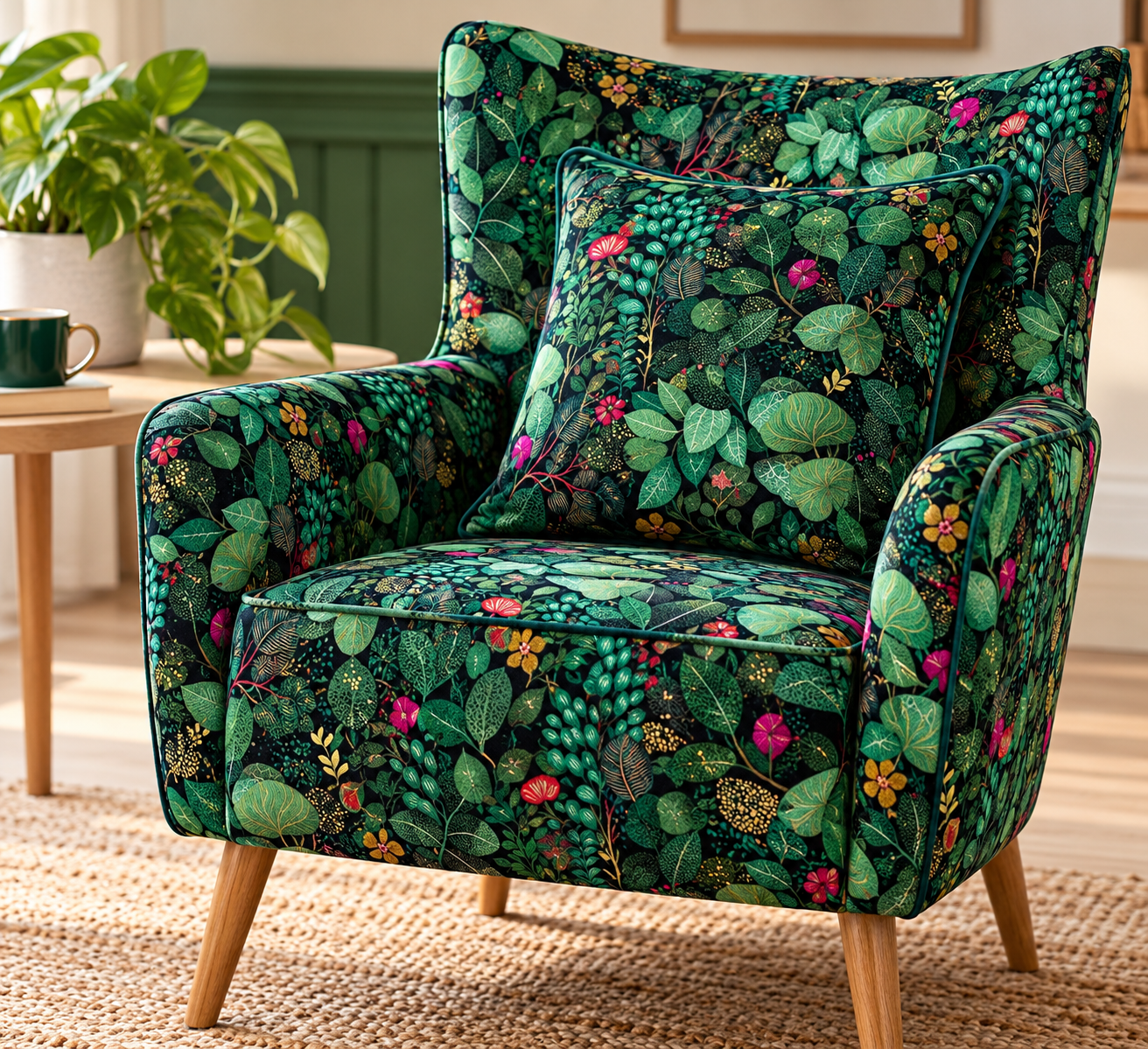 Timeless Treasures NATURE CD4561 GREEN Packed Tropical Leaves Green 100% Cotton Fabric | Quilting, Dressmaking & Craft Fabric (TT Paradise Found 4)