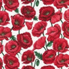 Nutex 80060 Colour 1 Poppies Remembrance Poppy Floral White 100% Cotton Fabric For Sewing & Crafts (Nutex Poppies 1)