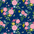 Nutex Pretty Florals Flowers Bouquet Bees Nature Navy (Wildflower Honey 1)