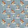Nutex 80970 Colour 1 Winter Moon Snowy Owl & Hare Winter Grey 100% Cotton Fabric For Sewing & Crafts (Nutex Winter Moon 1)
