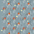Nutex 80970 Colour 2 Winter Moon Red Robin Christmas Festive Winter Grey 100% Cotton Fabric For Sewing & Crafts (Nutex Winter Moon 2)