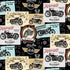 Nutex Motorcycle Hobby Bike Retro Vintage Text Graphics Montage Multi-Coloured (Live To Ride 2)