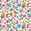 Nutex 81860 Luminous Birds & Butterflies 100% Cotton Fabric for Sewing & Crafts (Nutex Luminous 1)