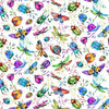 Nutex 81860 Luminous Colour 3 Colourful Bugs 100% Cotton Fabric for Sewing & Crafts (Nutex Luminous 3)
