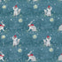 Nutex 81920 Colour 1 Bunnies & Foxes Christmas Festive Grey 100% Cotton Fabric For Sewing & Crafts (Nutex Winter Sparkle 1)