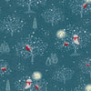 Nutex 81920 Colour 2 Owls & Robins Christmas Festive Grey 100% Cotton Fabric For Sewing & Crafts (Nutex Winter Sparkle 2)