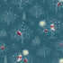 Nutex 81920 Colour 2 Owls & Robins Christmas Festive Grey 100% Cotton Fabric For Sewing & Crafts (Nutex Winter Sparkle 2)