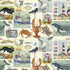 Nutex 82290 Coastal By Emma Ball Colour 101 Coastal Seagull Beach Nautical Patchwork Cream 100% Cotton Fabric For Sewing & Crafts (Nutex Coastal 1)