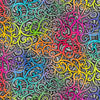 Nutex 85490 Te Koripi O Maui Rainbow Māori 100% Cotton Fabric for Sewing & Crafts (Nutex Te Koripi 1)