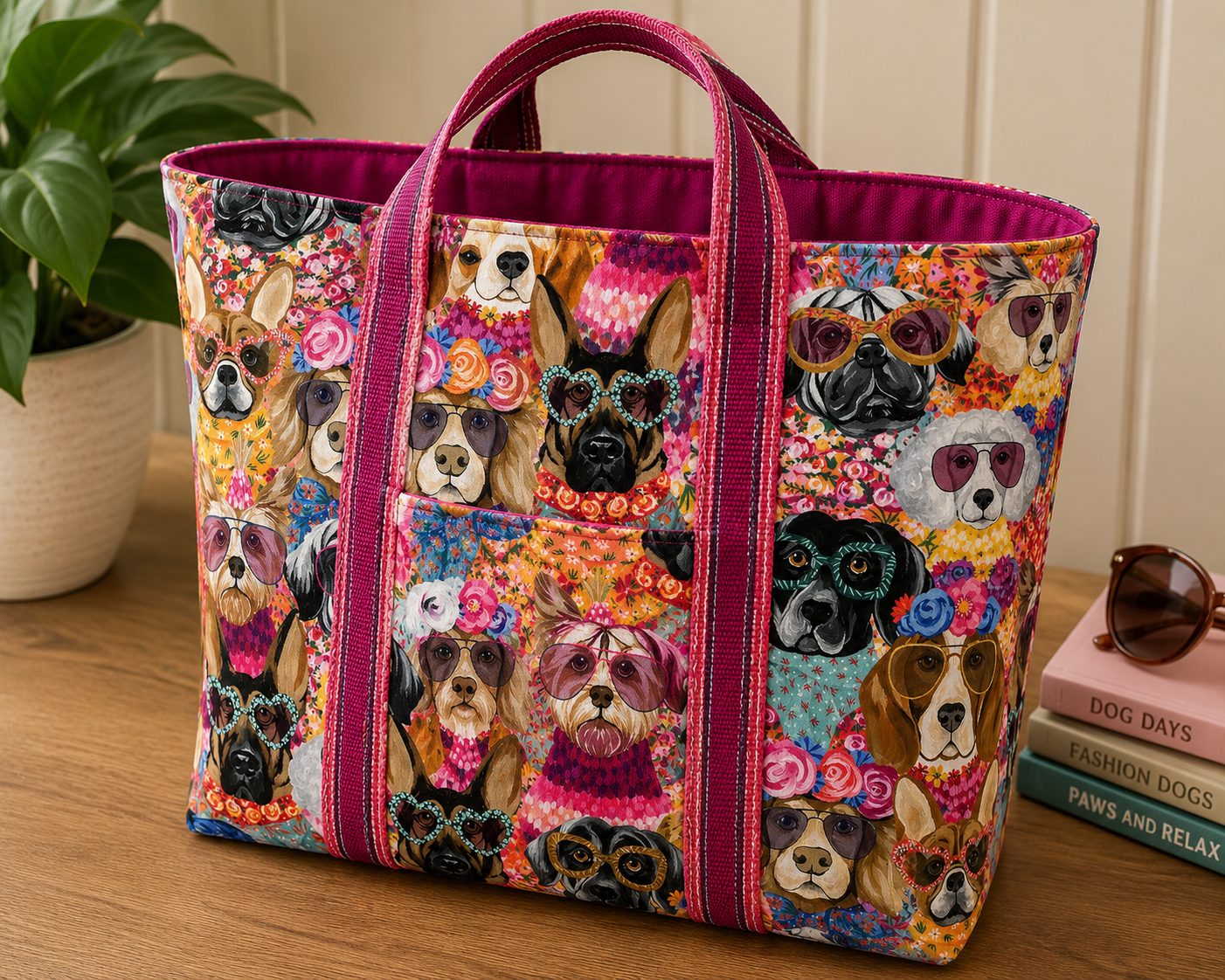 Timeless Treasures YVETTE CD4179 MULTI – Top Dogs Fashionista Dog 100% Cotton Fabric | Quilting, Dressmaking & Craft Fabric (TT Top Dogs 1)