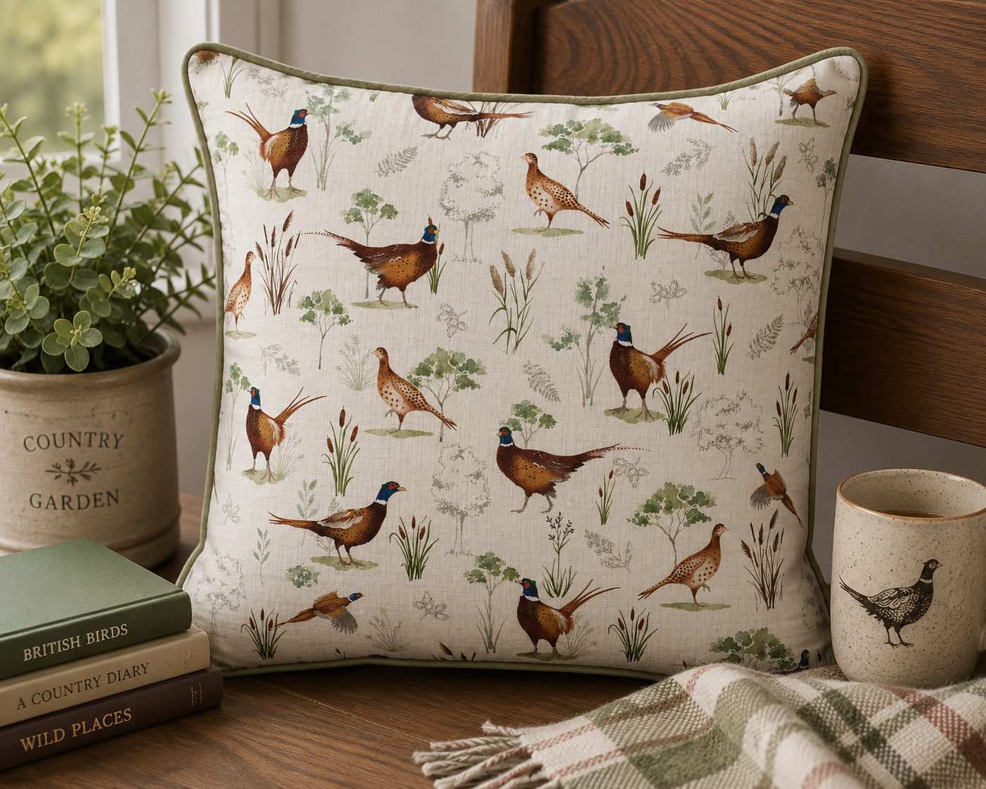 Nutex 82010 Country Pheasants Woodland Pheasant 100% Cotton Fabric for Sewing & Crafts (Nutex Country Pheasants 1)