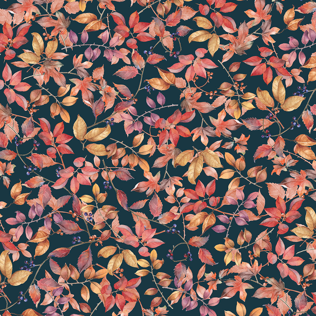 P & B Textiles BOUN 5882 N Bountiful Autumn Leaves 100% Cotton Fabric for Sewing & Crafts (PB Bountiful 3)