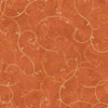 P & B Textiles BOUN 5883 O Golden Scroll Burnt Orange 100% Cotton Fabric for Sewing & Crafts (PB Bountiful 6)