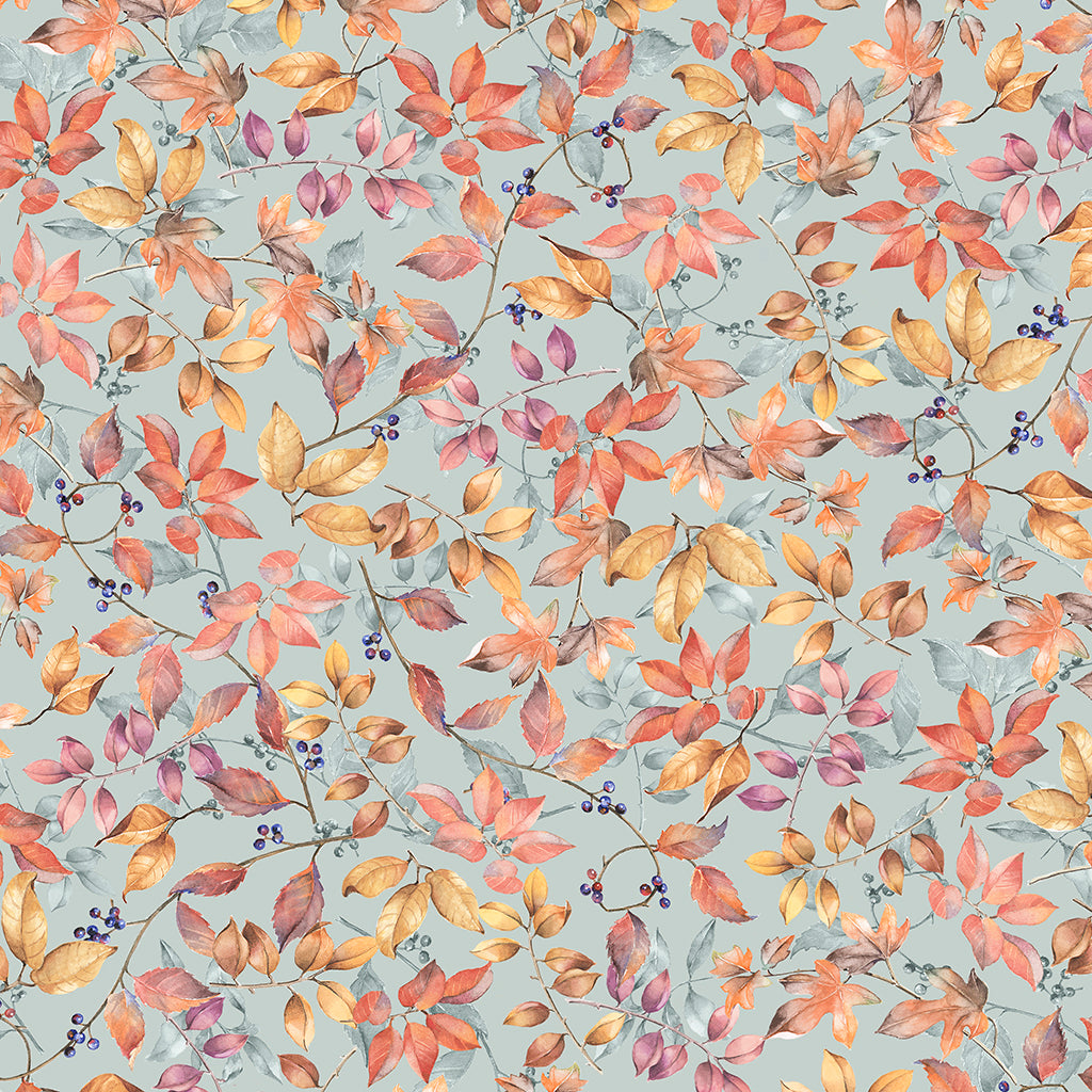 P & B Textiles BOUN 5882 LT Bountiful Autumn Leaves Quilting 100% Cotton Fabric for Sewing & Crafts (PB Bountiful 2)