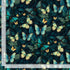 Timeless Treasures Pretty Midnight Butterflies Nature Insects Teal Green Remnant (21cm x 112cm TT Forest Whisper 1)