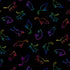 Timeless Treasures Rainbow Silhouette Cats Feline Animal Black (TT Wildcat 4)