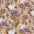 Timeless Treasures Packed Cute Princess Cats Feline Animals Natural (TT Teacup Kitty 2)