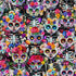 Timeless Treasures Packed Skeleton Floral Cats Spooky Halloween Animal Black (TT Day Of The Dead 2)