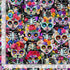 Timeless Treasures Packed Skeleton Floral Cats Spooky Halloween Animal Black (TT Day Of The Dead 2)