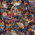 Timeless Treasures CAT CD4113 Multi Calico Cat Floral Sleeping Cat 100% Cotton Fabric | Quilting, Dressmaking & Craft Fabric (TT Calico Cat 1)